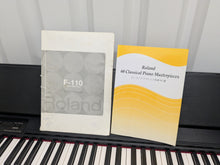 Load image into Gallery viewer, Roland F110 compact slim size Digital Piano in black  stock # 25364