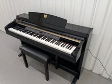 Load image into Gallery viewer, Yamaha Clavinova CLP-230PE piano +stool polished ebony glossy black stock # 25355
