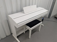 Load image into Gallery viewer, Yamaha Arius YDP-144 digital piano and stool in satin white stock nr 25376