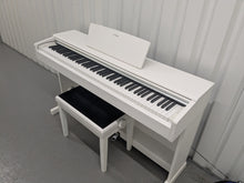 Load image into Gallery viewer, Yamaha Arius YDP-144 digital piano and stool in satin white stock nr 25376