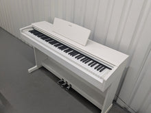 Load image into Gallery viewer, Yamaha Arius YDP-144 digital piano and stool in satin white stock nr 25376