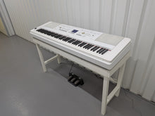 Load image into Gallery viewer, Yamaha DGX-650 in white 88 Weighted Keys Portable Grand 3 pedals stock #25393
