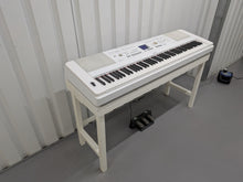 Load image into Gallery viewer, Yamaha DGX-650 in white 88 Weighted Keys Portable Grand 3 pedals stock #25393