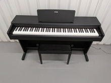 Load image into Gallery viewer, Yamaha Arius YDP-144 digital piano and stool in satin black stock nr 25401