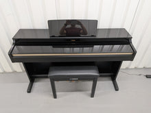 Load image into Gallery viewer, Yamaha Arius YDP-162 Digital Piano and stool in glossy black, clavinova keyboard stock #25403