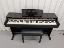Load image into Gallery viewer, Yamaha Arius YDP-162 Digital Piano and stool in glossy black, clavinova keyboard stock #25403