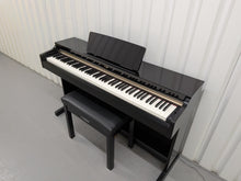 Load image into Gallery viewer, Yamaha Arius YDP-162 Digital Piano and stool in glossy black, clavinova keyboard stock #25403