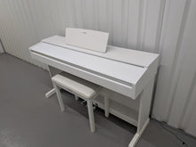 Load image into Gallery viewer, Yamaha Arius YDP-143 Digital Piano and stool in satin white finish stock #25428