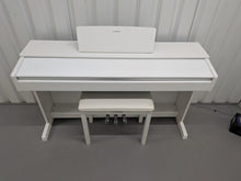 Load image into Gallery viewer, Yamaha Arius YDP-143 Digital Piano and stool in satin white finish stock #25428