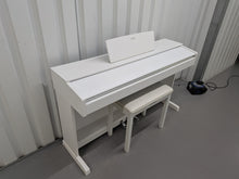 Load image into Gallery viewer, Yamaha Arius YDP-143 Digital Piano and stool in satin white finish stock #25428