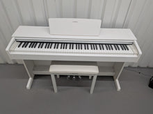Load image into Gallery viewer, Yamaha Arius YDP-143 Digital Piano and stool in satin white finish stock #25428