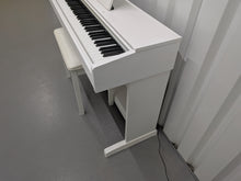 Load image into Gallery viewer, Yamaha Arius YDP-143 Digital Piano and stool in satin white finish stock #25428