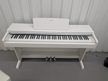 Load image into Gallery viewer, Yamaha Arius YDP-143 Digital Piano and stool in satin white finish stock #25428