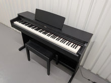 Load image into Gallery viewer, Yamaha Arius YDP-163 Digital Piano and stool in satin black clavinova keyboard stock # 25437