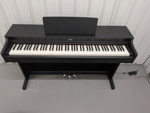 Load image into Gallery viewer, Yamaha Arius YDP-163 Digital Piano and stool in satin black clavinova keyboard stock # 25437