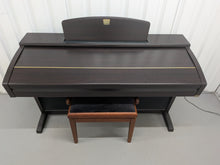 Load image into Gallery viewer, Yamaha Clavinova CVP-305 Digital Piano arranger + stool in dark rosewood stock #25434