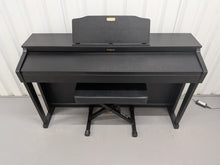 Load image into Gallery viewer, Roland HP504 digital piano and stool in satin black finish stock number 25436