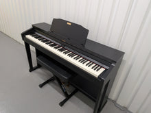Load image into Gallery viewer, Roland HP504 digital piano and stool in satin black finish stock number 25436