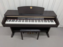Load image into Gallery viewer, Yamaha Clavinova CLP-120 Digital Piano and stool in dark rosewood stock #25444
