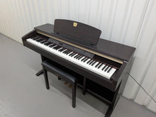Load image into Gallery viewer, Yamaha Clavinova CLP-120 Digital Piano and stool in dark rosewood stock #25444