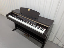 Load image into Gallery viewer, Yamaha Clavinova CLP-120 Digital Piano and stool in dark rosewood stock #25444