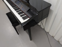 Load image into Gallery viewer, Yamaha Clavinova CVP-109PE Digital Piano and stool in glossy polished black stock #25553