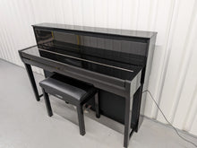 Load image into Gallery viewer, Yamaha Clavinova CLP-685 digital piano and stool in glossy black polished ebony stock #25491
