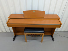Load image into Gallery viewer, Yamaha Clavinova CLP-320 Digital Piano and stool in cherry wood, stock no 25495