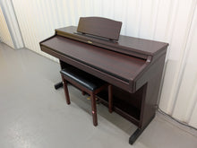 Load image into Gallery viewer, Roland HP-3E Digital Piano and stool in dark mahogany Stock nr 25499