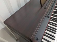 Load image into Gallery viewer, Roland HP-3E Digital Piano and stool in dark mahogany Stock nr 25499