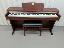 Load image into Gallery viewer, Yamaha Clavinova CLP-220 digital piano and stool in mahogany stock #25506