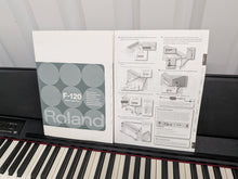 Load image into Gallery viewer, Roland F120R compact slim size Digital Piano in black finish stock # 25440