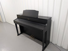 Load image into Gallery viewer, Roland HP605 digital piano and stool in satin black finish stock #25534