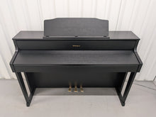 Load image into Gallery viewer, Roland HP605 digital piano and stool in satin black finish stock #25534