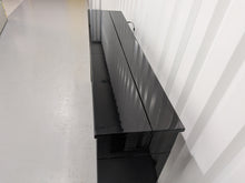 Load image into Gallery viewer, Roland DP-990r digital slim line space saving piano in polished ebony black stock # 25516