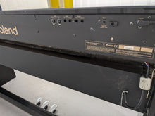 Load image into Gallery viewer, Roland DP-990r digital slim line space saving piano in polished ebony black stock # 25516