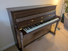 Load image into Gallery viewer, Kemble Oxford 12 Upright Piano and Stool in Polished Walnut with marquetry inlay 2007