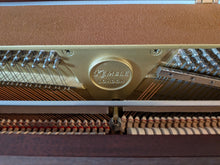 Load image into Gallery viewer, Kemble Oxford 12 Upright Piano and Stool in Polished Walnut with marquetry inlay 2007