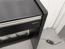 Load image into Gallery viewer, Roland F130R Digital Piano in black with matching colour stool stock # 25570
