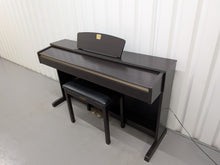Load image into Gallery viewer, Yamaha Clavinova CLP-320 Digital Piano and stool in dark rosewood stock #25559