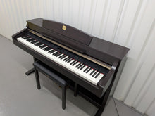 Load image into Gallery viewer, Yamaha Clavinova CLP-340 Digital Piano and stool in rosewood stock # 25577