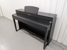 Load image into Gallery viewer, Yamaha Clavinova CLP-535 digital piano and stool in satin black finish stock # 25574