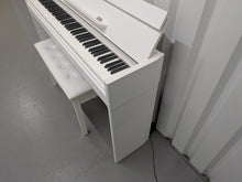 Load image into Gallery viewer, Yamaha Arius YDP-S52 satin white Digital Piano Slimline space saver stock number 25584