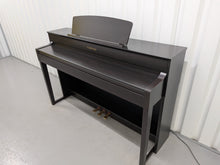 Load image into Gallery viewer, Yamaha Clavinova CLP-575 digital piano and stool in dark rosewood finish stock #26002