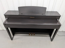 Load image into Gallery viewer, Yamaha Clavinova CLP-575 digital piano and stool in dark rosewood finish stock #26002
