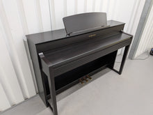 Load image into Gallery viewer, Yamaha Clavinova CLP-575 digital piano and stool in dark rosewood finish stock #26002