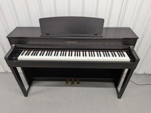 Load image into Gallery viewer, Yamaha Clavinova CLP-575 digital piano and stool in dark rosewood finish stock #26002