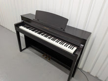 Load image into Gallery viewer, Yamaha Clavinova CLP-575 digital piano and stool in dark rosewood finish stock #26002