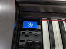 Load image into Gallery viewer, Yamaha Clavinova CLP-575 digital piano and stool in dark rosewood finish stock #26002