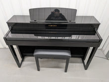 Load image into Gallery viewer, Yamaha Clavinova CLP-470 digital piano polished ebony glossy black stock #26048